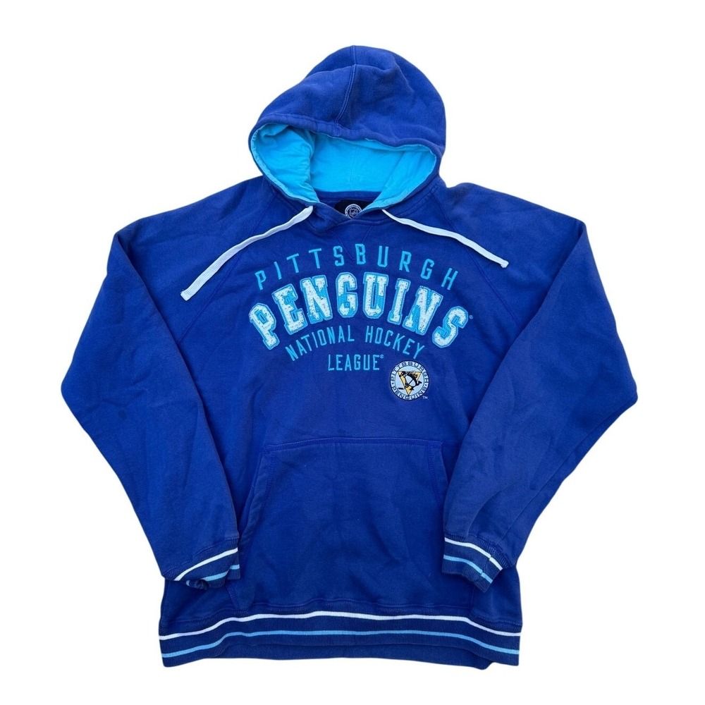 Pittsburgh Penguins Hoodie Mens Large Blue GIII Sports By Carl Banks NHL Hockey
